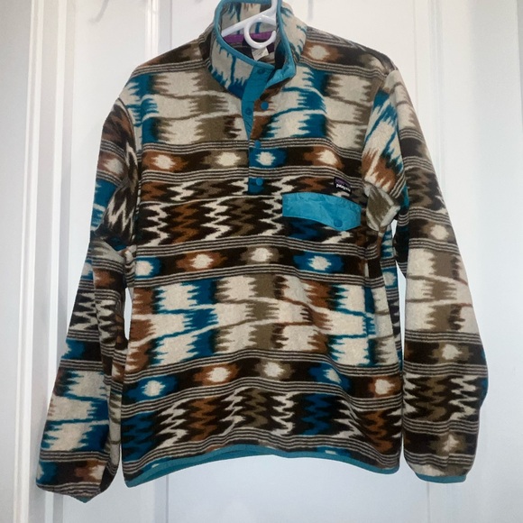 Patagonia Other - Patagonia Men's Synchilla Nepali Dhoti Snap-T Fleece Pullover Rare Aztec